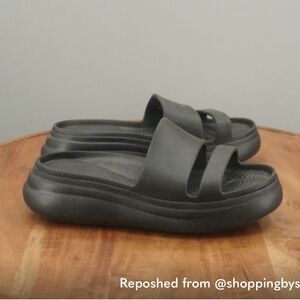 Rag & Bone Brixley Platform Slides / Sandals Black Rubber 40/ 10US